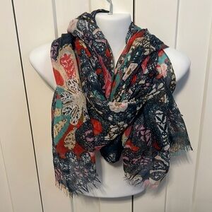 Old Navy fashion scarf with navy, red & pink